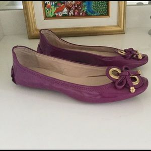 Elie Tahari Purple Ballet Flats